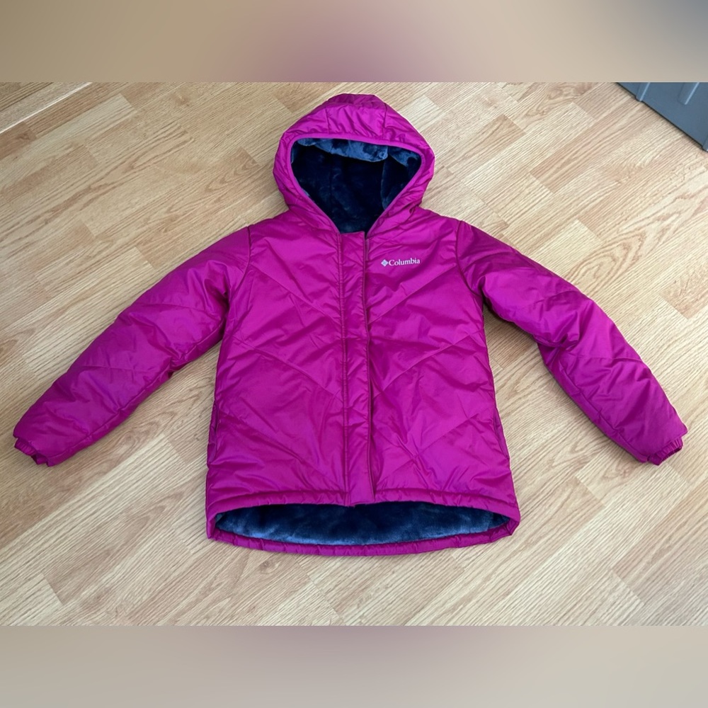 Columbia girls size medium 10/12 reversible jacket coat. Like new condition